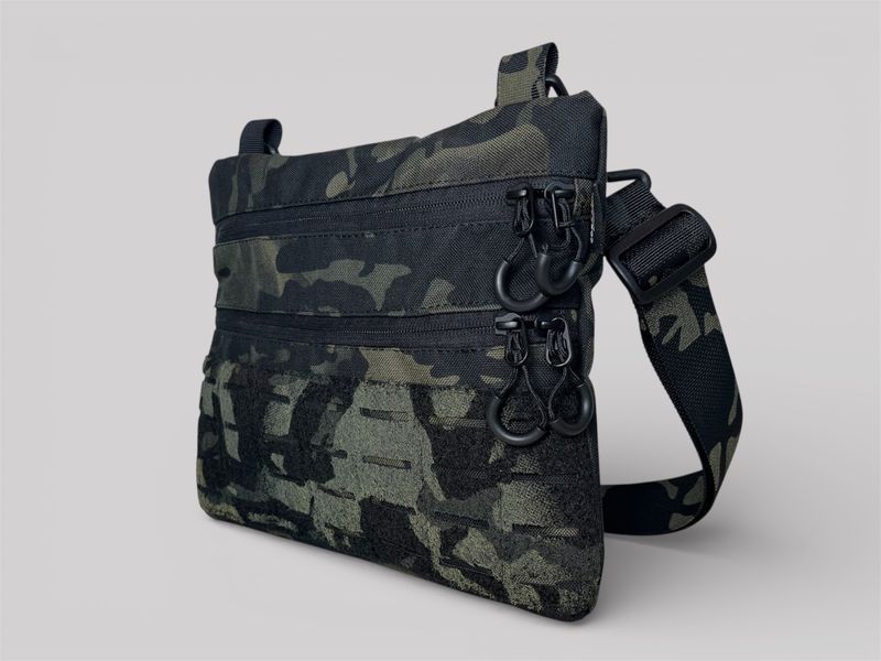 Сумка месенджер тактична (Black Multicam) MOLLE, Cordura 1000D, MULTITAC 1054 фото