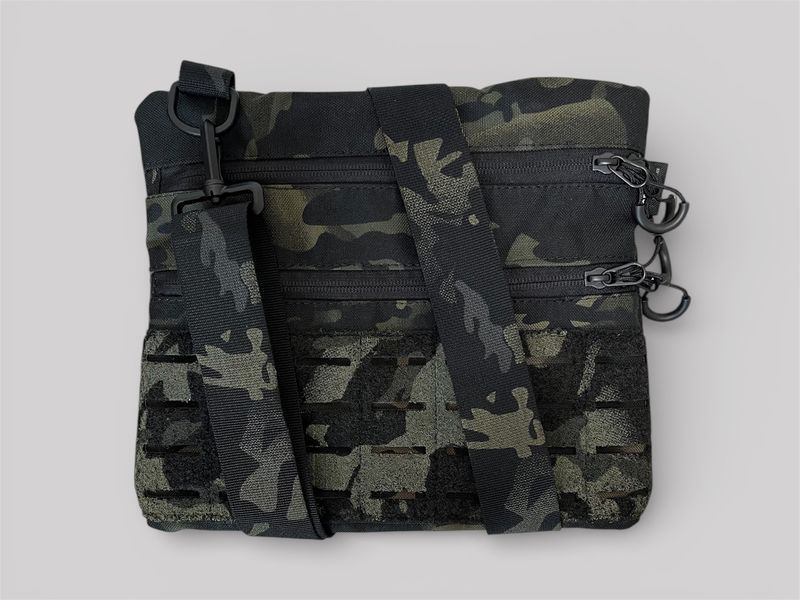 Сумка месенджер тактична (Black Multicam) MOLLE, Cordura 1000D, MULTITAC 1054 фото